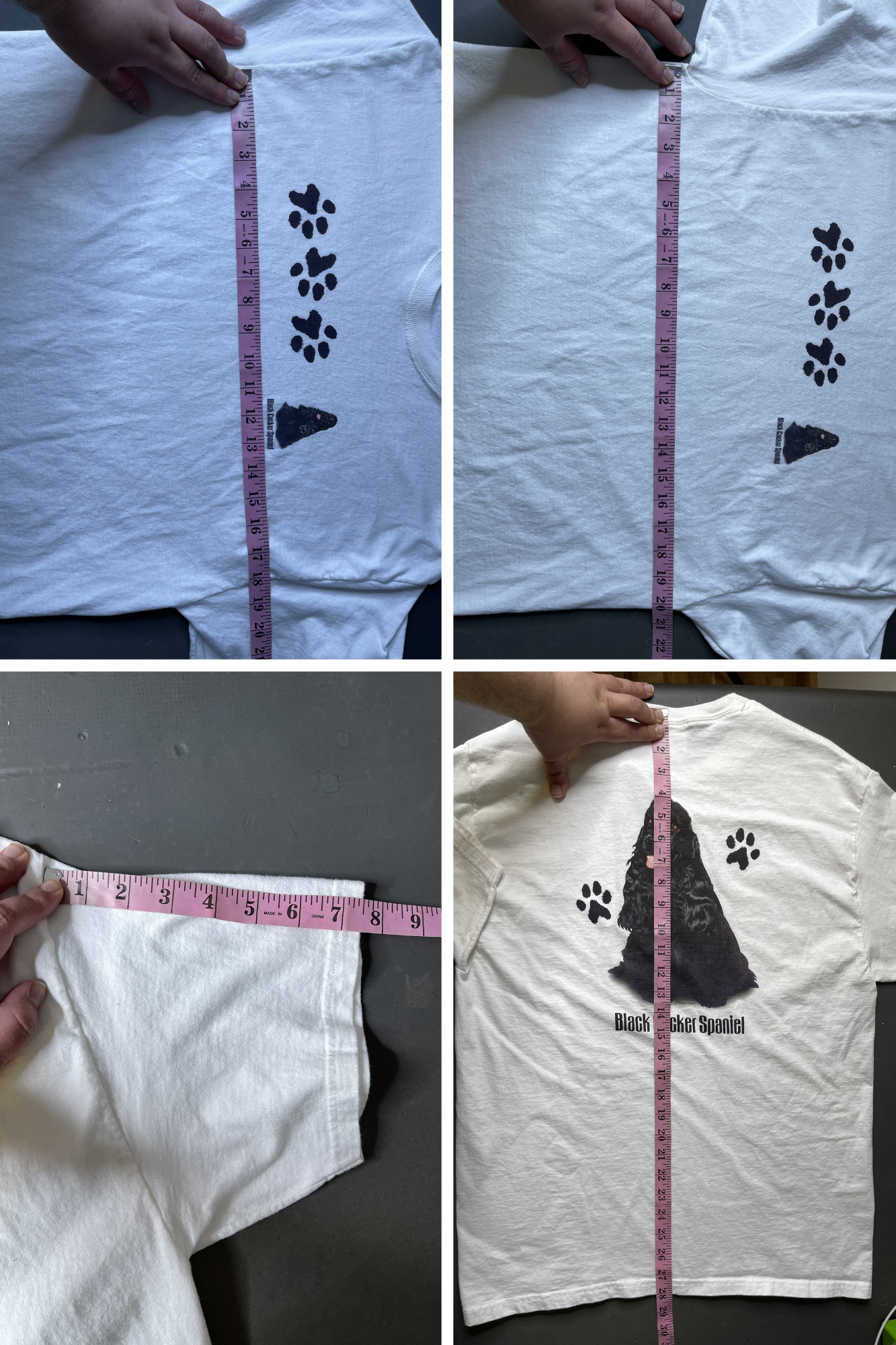 2000s Black Crocker Spaniel Dog Graphic Tee Sz L