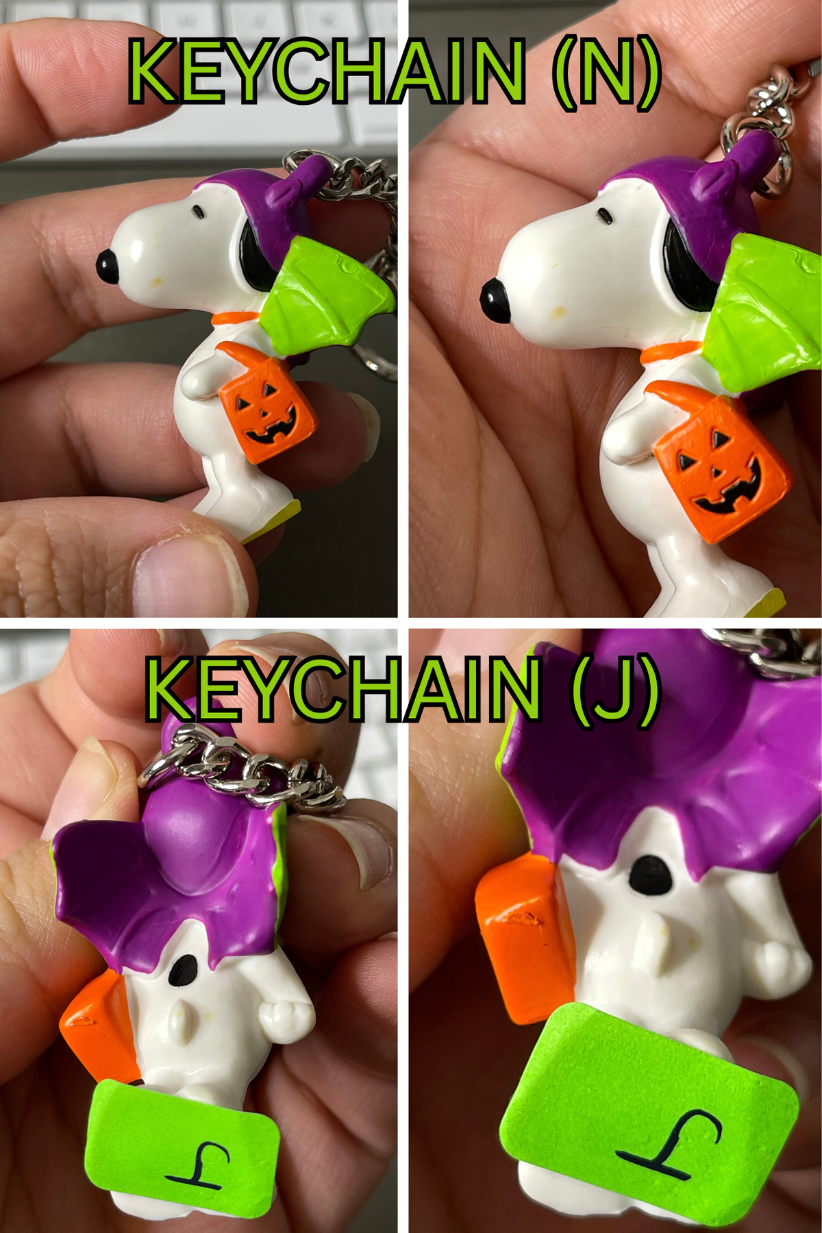 Vintage Snoopy Bat Keychain