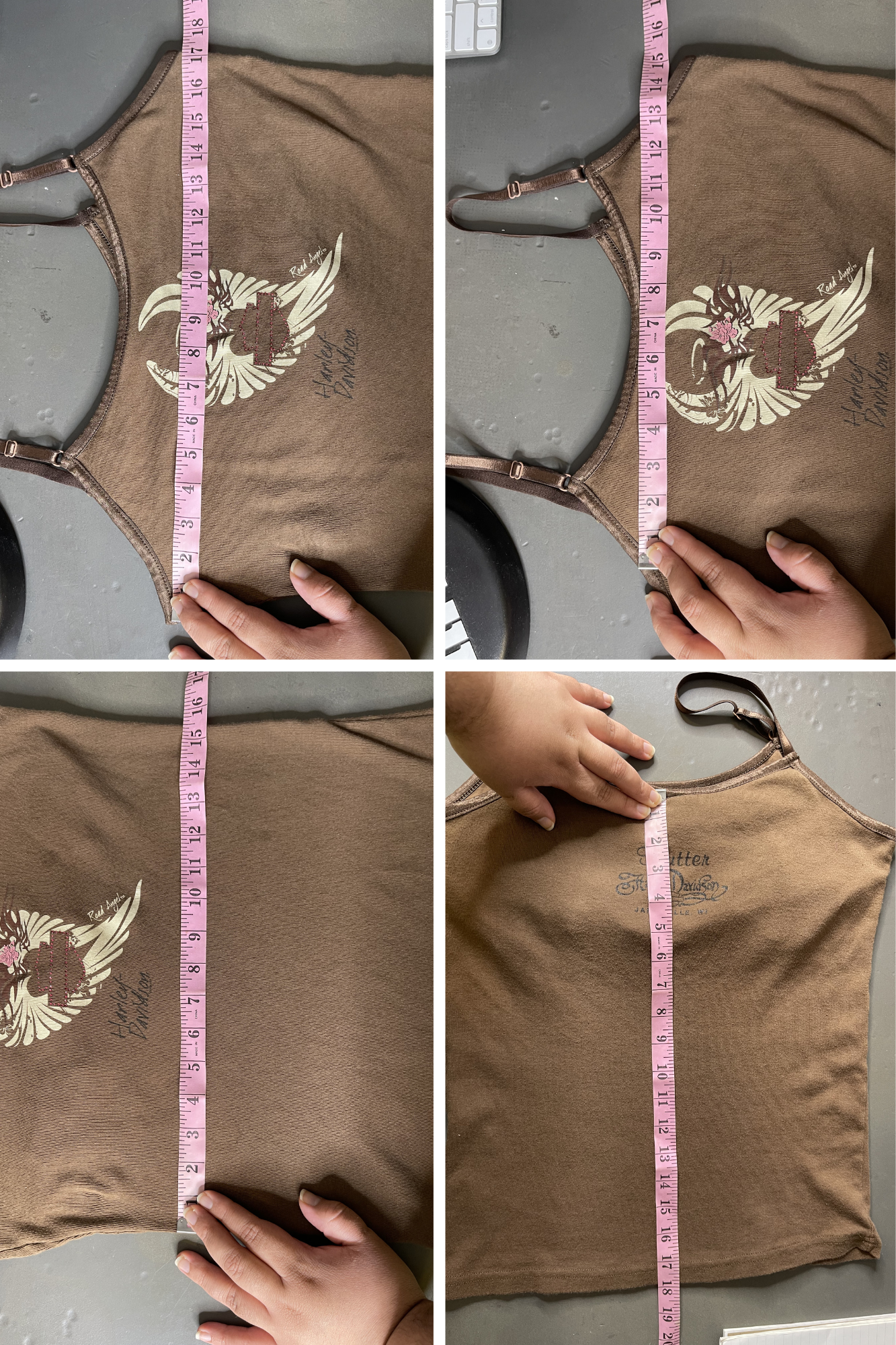 2000s Brown Harley Davidson Road Angel Tank Sz L/XL