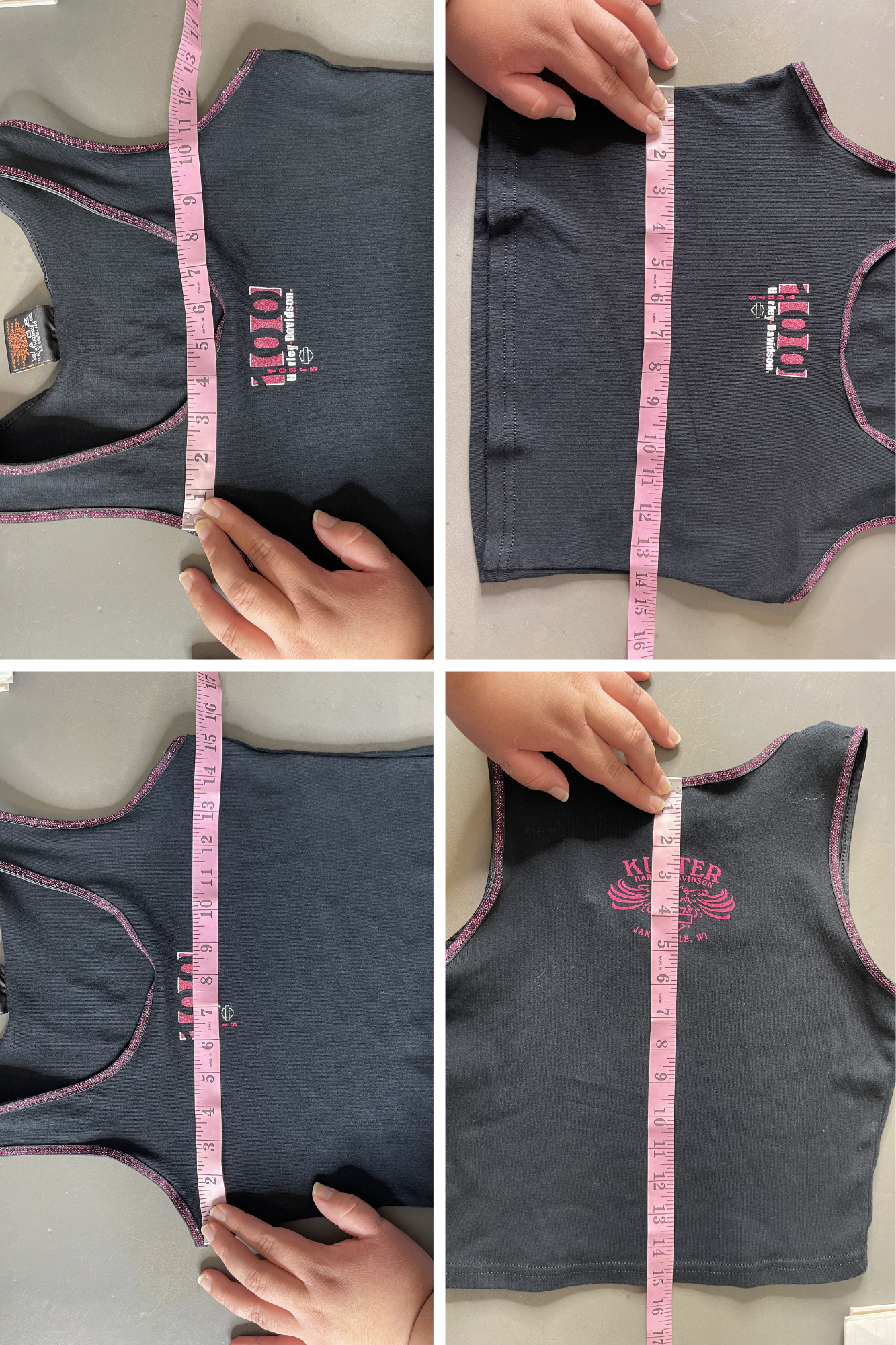 2000s 100 Years Harley Davidson Cropped Tank Top Sz S