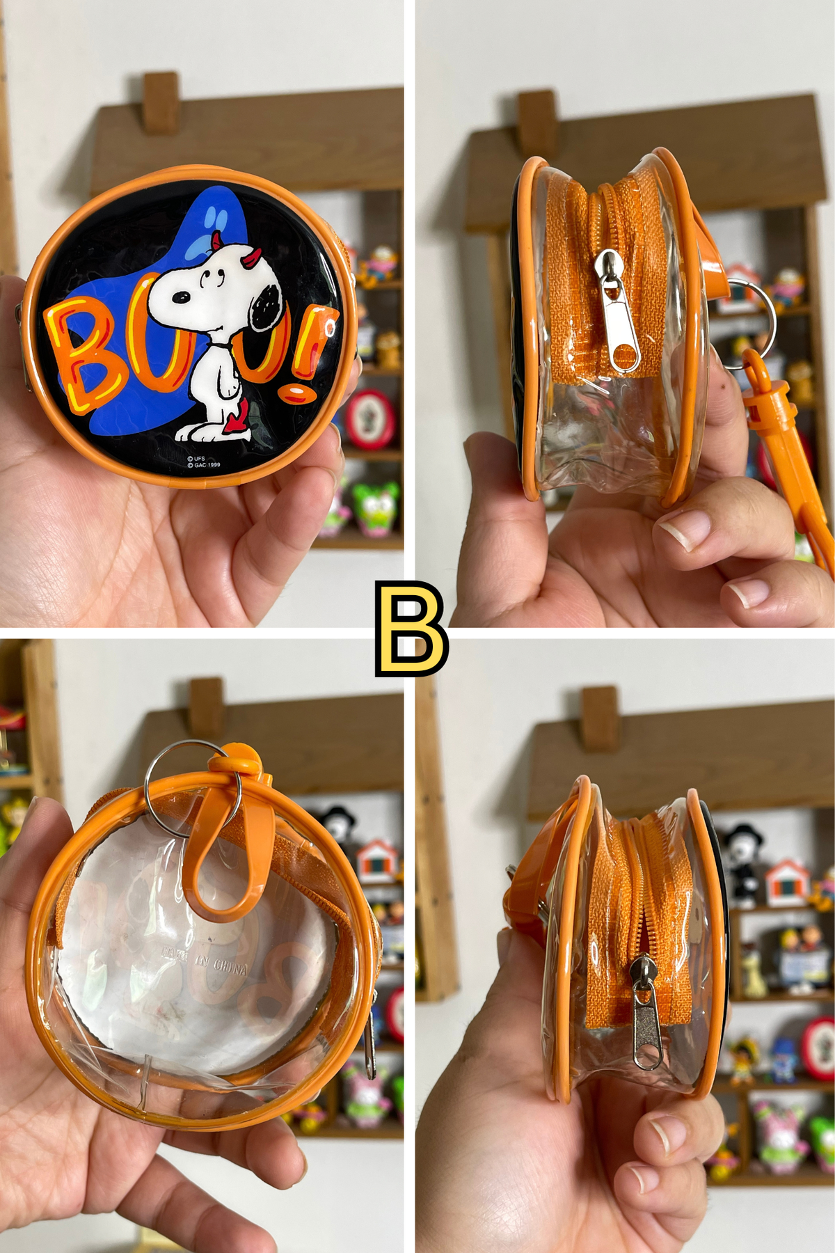 Vintage 2000s Snoopy BOO! Devil Keychain Pouch
