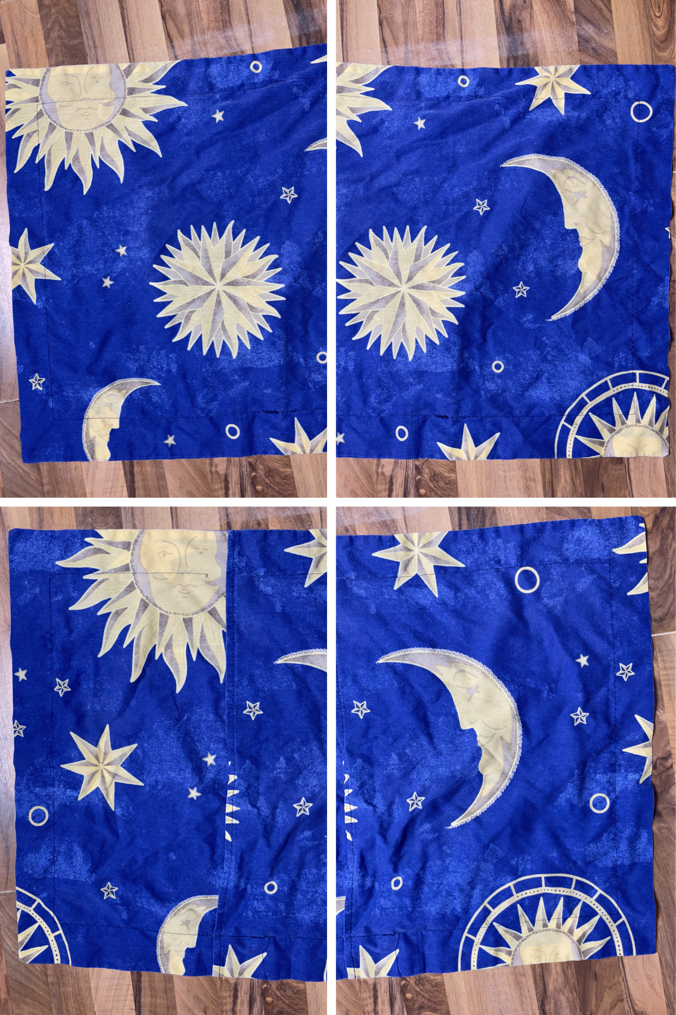 Vintage Celestial Sun And Moon Single Standard Pillow Case