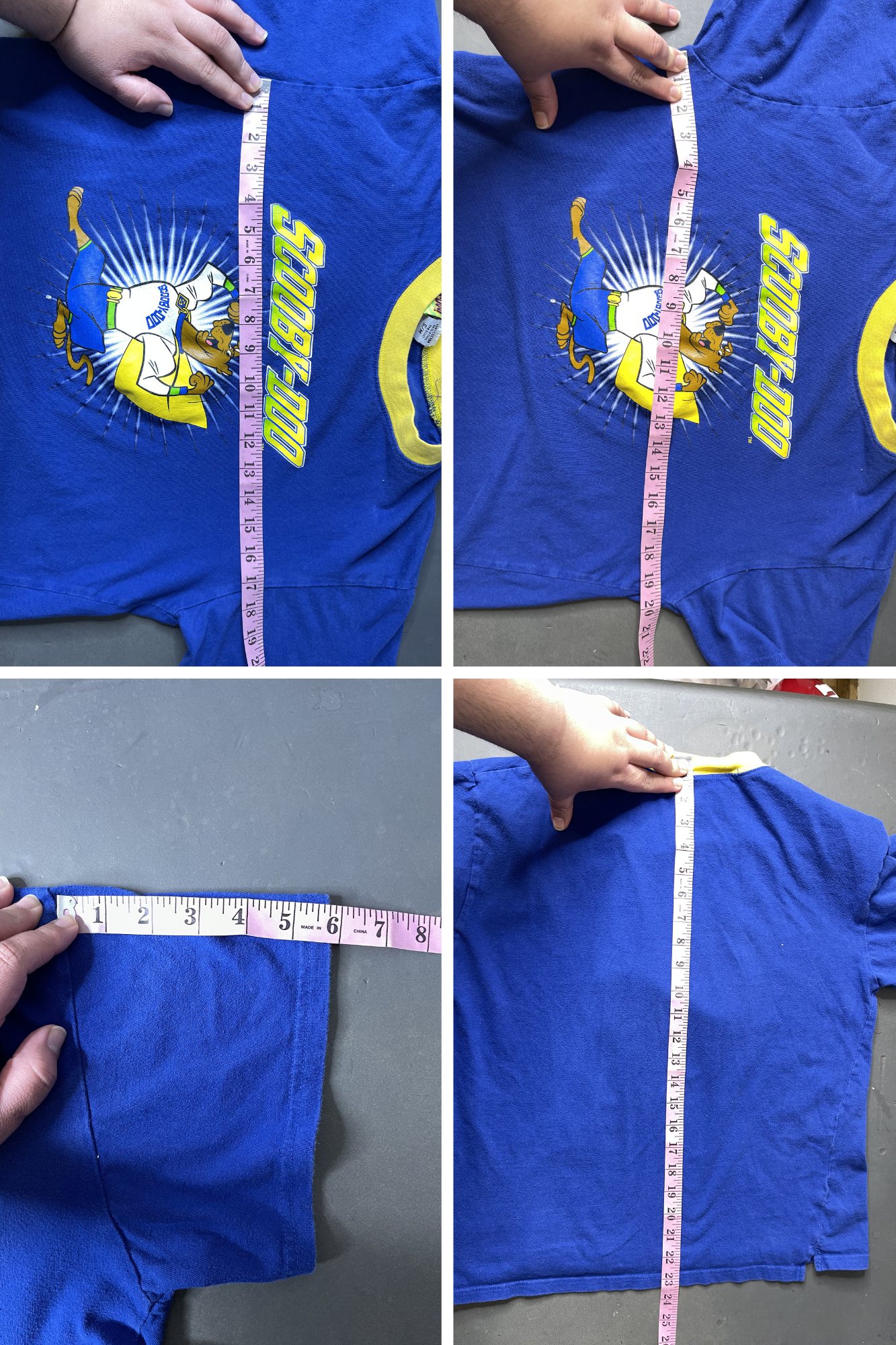 2000s Superhero Scooby-Doo Blue Graphic Tee Sz S/M