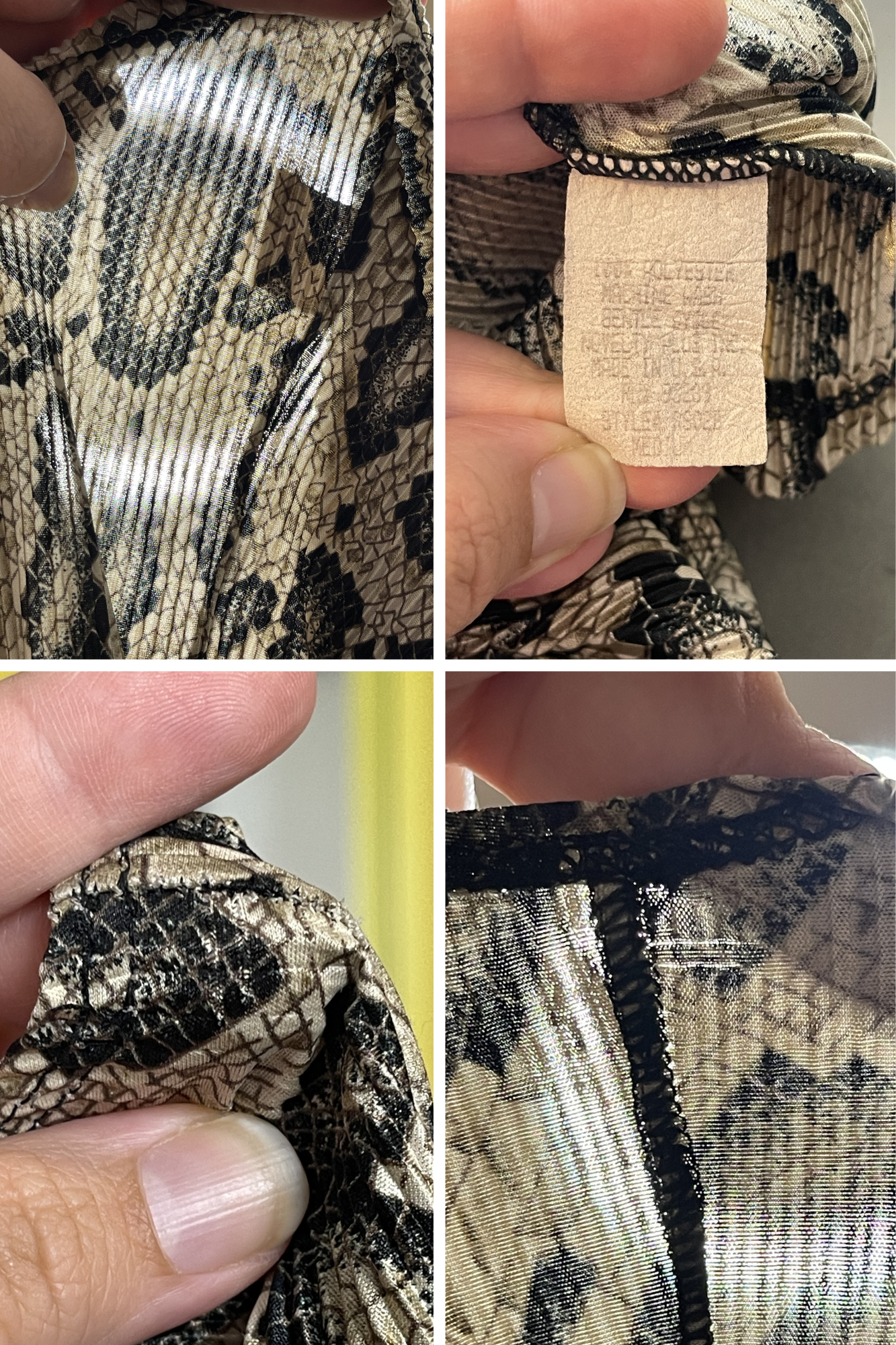 2000s Snake Print Textured Stretchy Tank Top Sz S/M