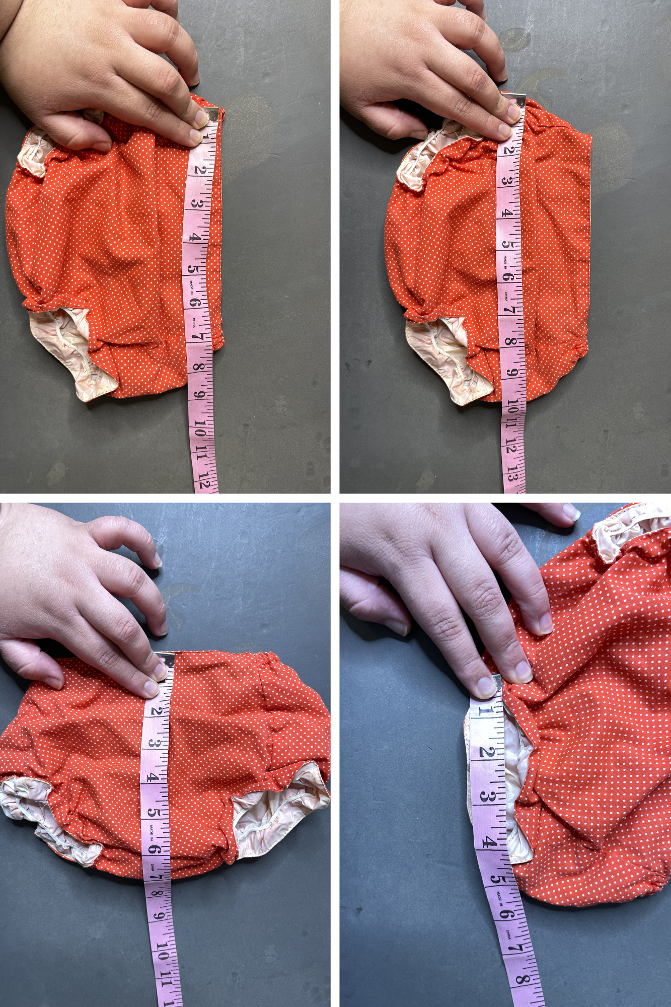 Vintage Red Polka Dot Apple Baby Dress + Bloomers 2pc Set Sz 0-6M
