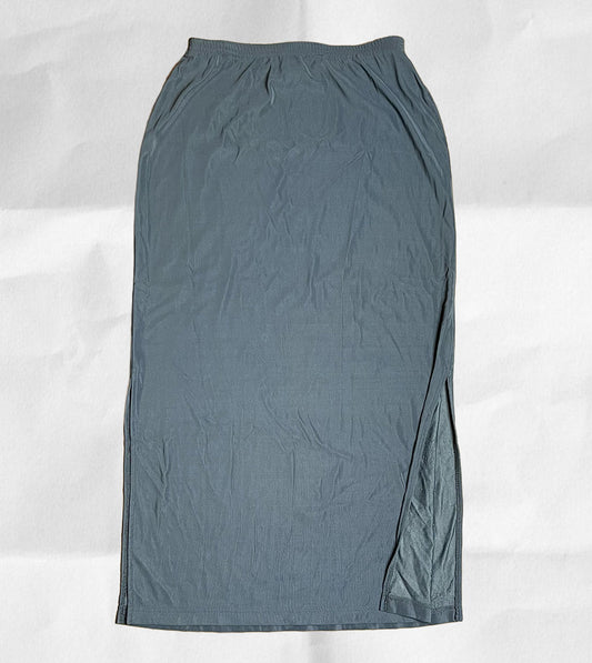 Vintage 2000s Grey Slinky Maxi Skirt Sz L