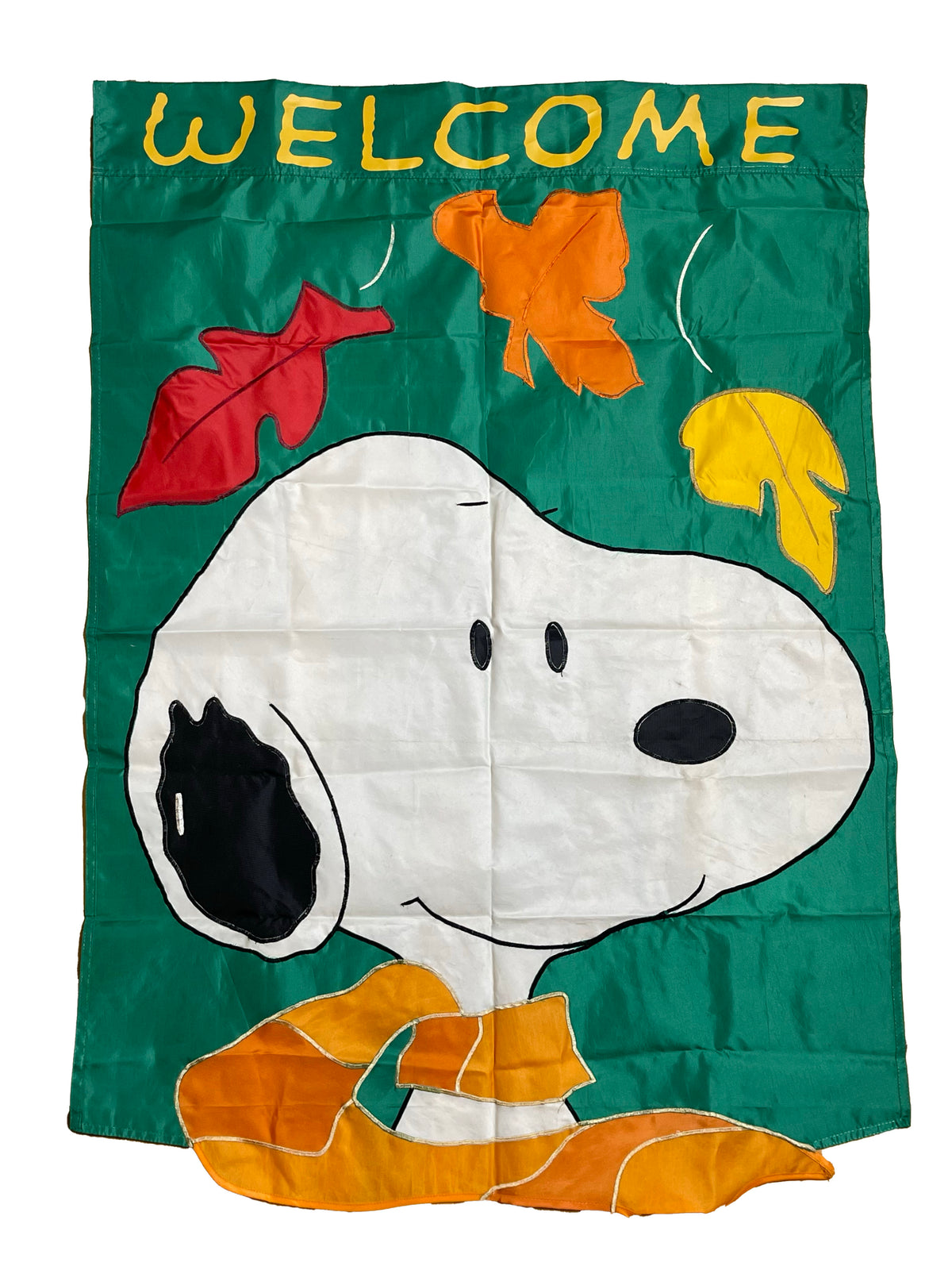 2000s Welcome Fall Snoopy Decorative Flag (FLAWED)