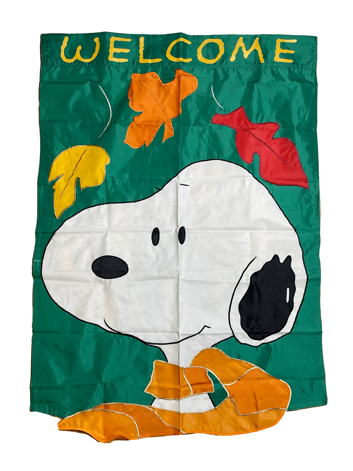 2000s Welcome Fall Snoopy Decorative Flag (FLAWED)